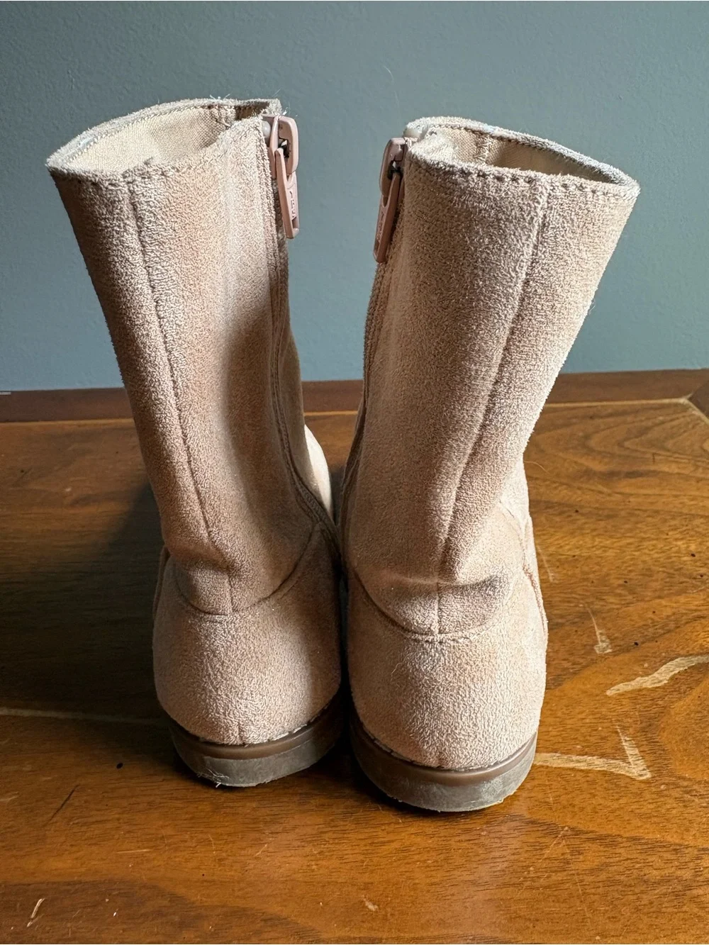 Girls' PEACH hue/tan Suede Mid-Calf Boots - Youth Casual